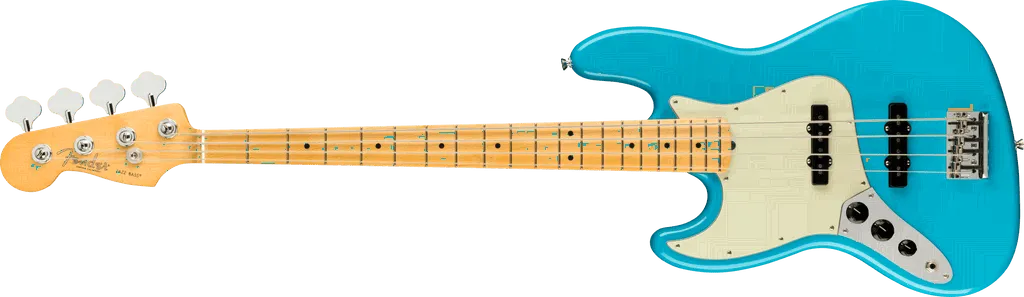 Fender American Professional II Jazz Bass Left Hand Maple Fingerboard Miami Blue F-0193982719-0