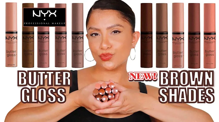 NYX BUTTER GLOSS *NEW* BROWN SHADES + NATURAL LIGHTING LIP SWATCHES | MagdalineJanet