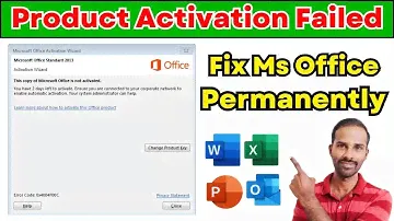 How to Fix Microsoft Office Activation Failed| This Copy of Microsoft Office is Not Activated✅