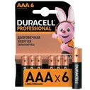 Батарея Duracell Professional AAA LR03/MN2400 6шт.