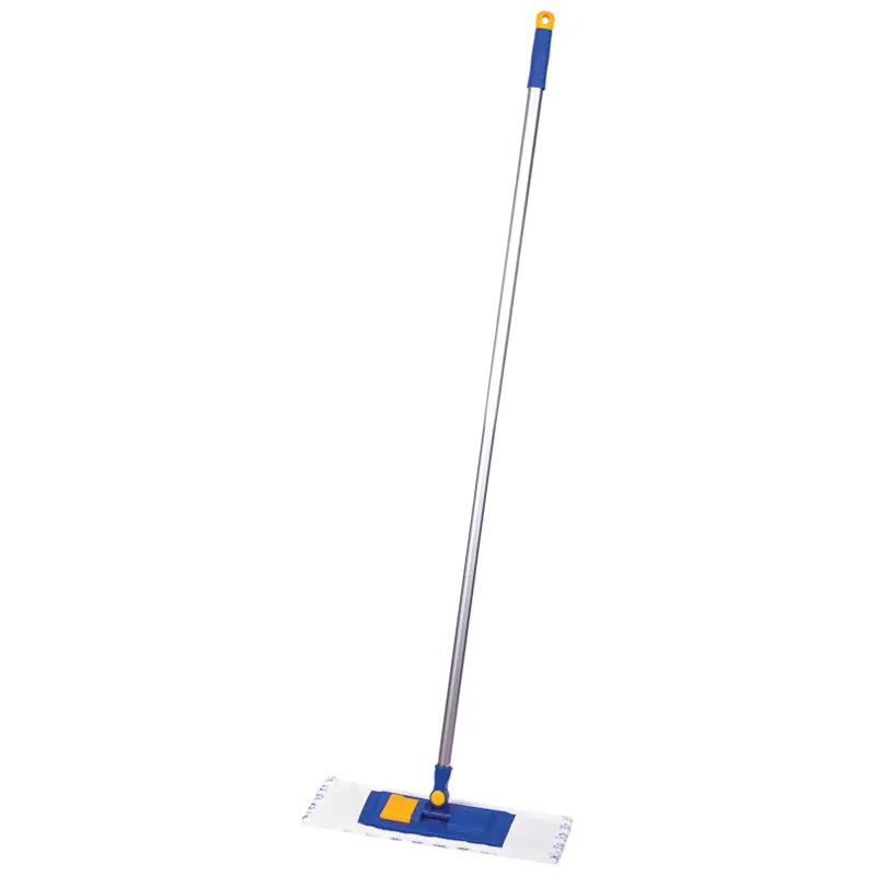 Швабра плоская 40см OfficeClean 266756 "Professional", микрофибра/абразив, карманы, ручка 120см-0