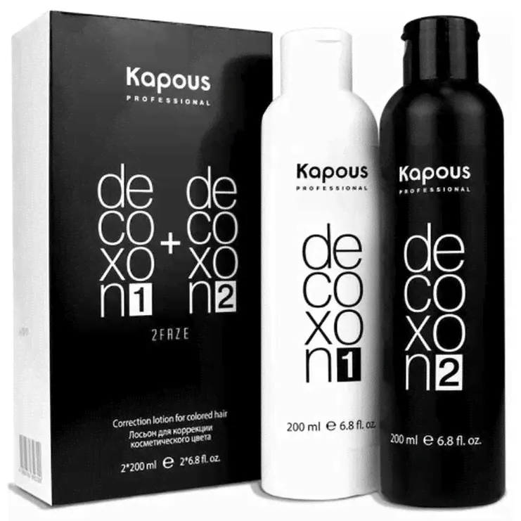 Лосьон «Decoxon 2 Faze» для коррекции косметического цвета Kapous Professional, 2 х 200 мл-0