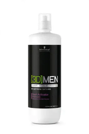Schwarzkopf Professional 3D Men Root Activator Shampoo - Шампунь активатор роста волос, 1000мл-0