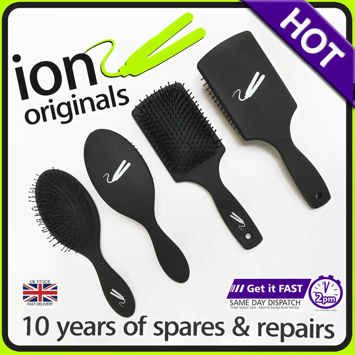 Paddle or Round Head Brush - New professional salon brushes by ionco-0