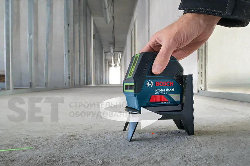 Комбинированный лазер Bosch GCL 2-15 G Professional + RM1 + BM3 clip + кейс-2