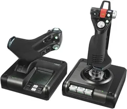 Контроллер Logitech G Saitek X52 Professional HOTAS с частично металлическим дросселем и ручкой, черный | 945-000003