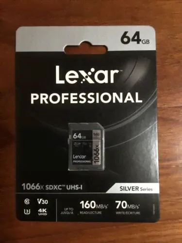 lexar professional 1066x 64GB SDXC UHS-I Silver Series 160MB/s Read 70MB/s Write