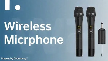 Depusheng Wireless Microphone, Karaoke Mic, UHF Handheld Dynamic System with Rechargeable Receiver