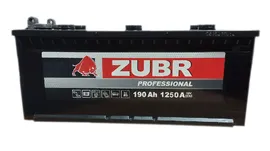 Аккумулятор грузовой ZUBR Professional 190Ah 1250A ПП (513x223x217) клеммы под болт D5