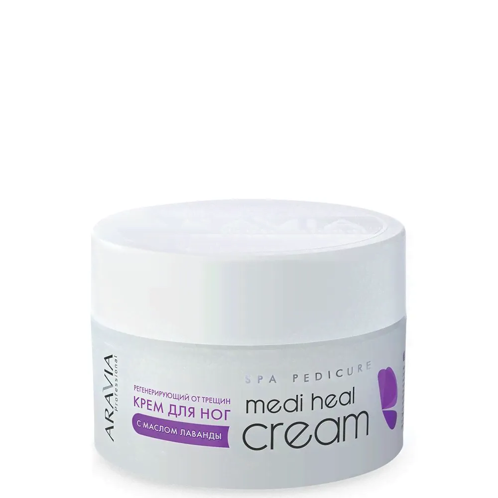 Крем для ног Aravia Professional Medi Heal Cream, 150 мл, регенерирующий, от трещин, с масл лаванды-0