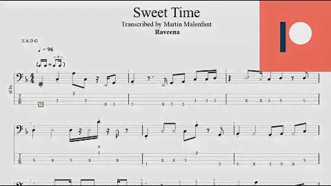 Raveena - Sweet Time (bass tab)