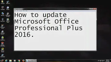 How to update Microsoft Office Professional Plus 2016
