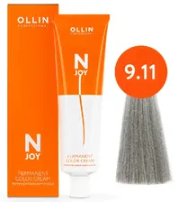 9,11 Крем-краска перманентная блондин интенсивно-пепельный N-Joy Ollin Professional 100 мл
